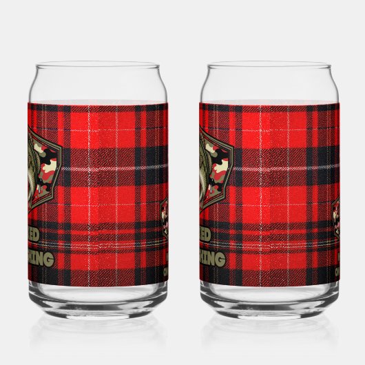 Can glas with a fun fish (Gauche)