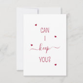 Can I Keep You Cute Romantic Proposal Bouquet Card (Voorkant)