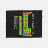 Can I Lick It Periodic Table Chart Science Teacher Fleece Deken (Voorkant (Horizontaal))