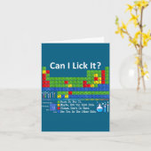 Can I Lick It Periodic Table Chart Science Teacher Kaart (Gele Bloem)