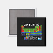 Can I Lick It Periodic Table Chart Science Teacher Magneet (Voorkant / Achterkant)