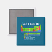 Can I Lick It Periodic Table Chart Science Teacher Magneet (Voorkant / Achterkant)