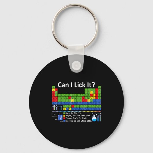 Can I Lick It Periodic Table Chart Science Teacher Sleutelhanger (Voorkant)