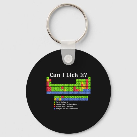 Can I Lick It Periodic Table Chart Science Teacher Sleutelhanger (Voorkant)