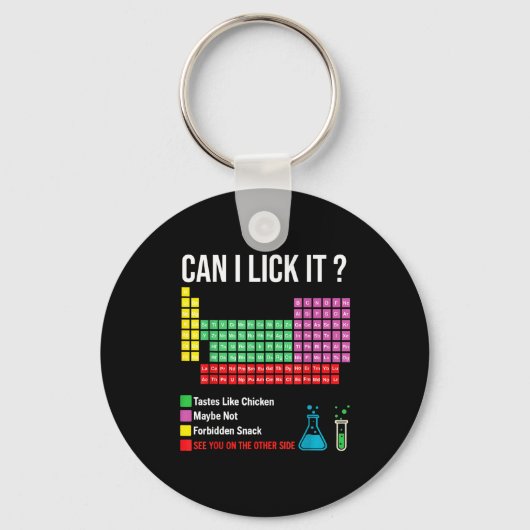 Can I Lick It Periodic Table Chart Science Teacher Sleutelhanger (Voorkant)