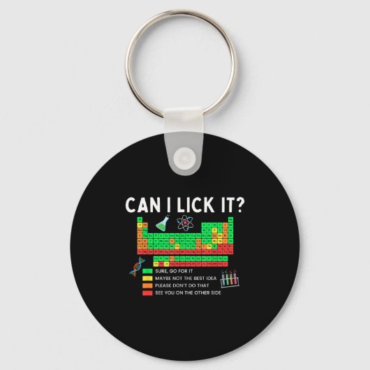 Can I Lick It Periodic Table Chart Science Teacher Sleutelhanger (Voorkant)
