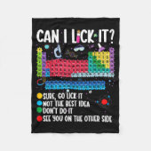 Can I Lick It Periodic Table Funny Science Chemist Fleece Deken (Voorkant)