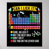 Can I Lick It Periodic Table Funny Science Chemist Poster (Voorkant)
