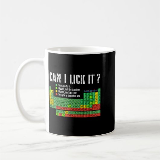 Can I Lick It Periodic Table Funny Science Teacher Koffiemok (Links)