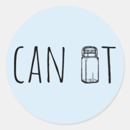 Can It Vintage Glass Jar Canning Season Ronde Sticker