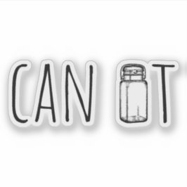 Can It Vintage Glass Jar Canning Season Sticker