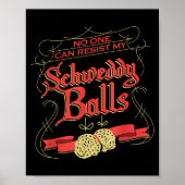 Can Resist My Schweddy Ball Candy Ugly Xmas Appare Poster (Voorkant)