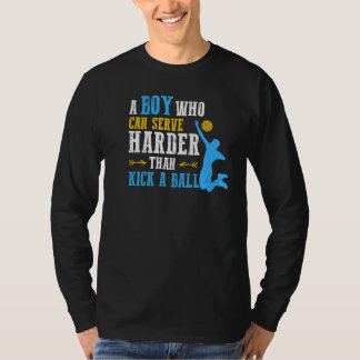 Can Serve Harder   Volleyball Boy Men Youth Player T-shirt