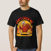 Can’t Catch Me Funny Running Turkey Thanksgiving T-shirt (Voorkant)