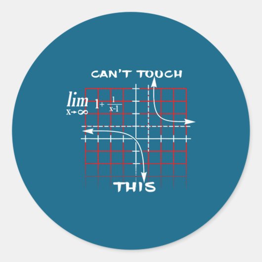 Can T Touch This Equation Math Funny Gift  Ronde Sticker (Voorkant)