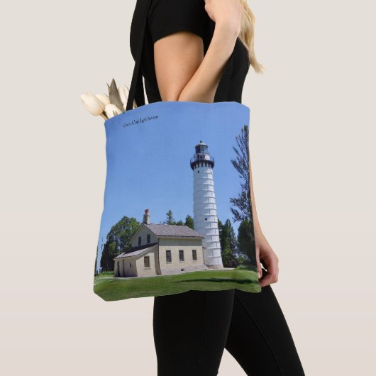 Cana Island Lighthouse all over bag Draagtas (Dichtbij)