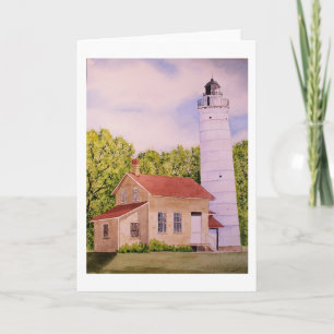 Cana Island Lighthouse Blank Wenskaart Kaart