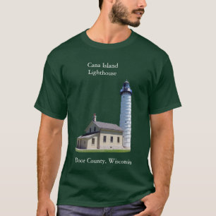 Cana Island Vuurtoren shirt witte belettering