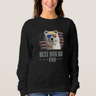Canaan Dog Best Dog Dad Ever Retro Usa American Fl Trui