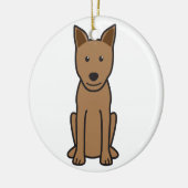 Canaan Dog Cartoon Keramisch Ornament (Links)