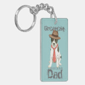 Canaan Dog Dad Sleutelhanger (Voorkant Links)