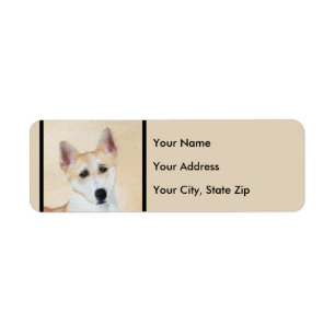 Canaan Dog Painting - Cute Original Dog Art Etiket