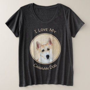 Canaan Dog Painting - Cute Original Dog Art Grote Maat T-shirt