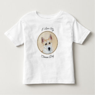 Canaan Dog Painting - Cute Original Dog Art Kinder Shirts