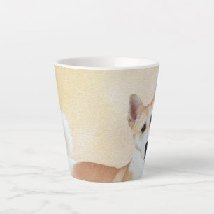 Canaan Dog Painting - Cute Original Dog Art Latte Mok