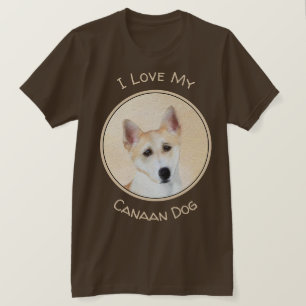 Canaan Dog Painting - Cute Original Dog Art T-shirt