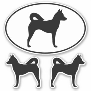 Canaan Dog Silhouettes Vinyl Sticker Set