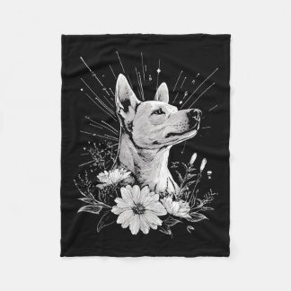Canaan Hondenliefhebber Retro Style Tattoo Fleece Deken