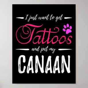 Canaan Hondenliefhebber Tattoo Funny Dog Mom Gift Poster