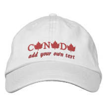 Canada 150 geborduurd honkbal Pet - Tekst toevoege