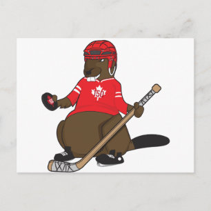 Canada 150 in 2017 Beaver Hockey Briefkaart