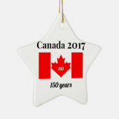 Canada 150 in 2017 Heart Flag Keramisch Ornament (Rechts)