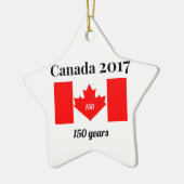 Canada 150 in 2017 Heart Flag Keramisch Ornament (Links)