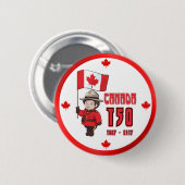Canada 150 jaar Jubileum Ronde Button 5,7 Cm (Voorkant /achterkant)