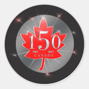 Canada 150-jarige feestdag ronde sticker