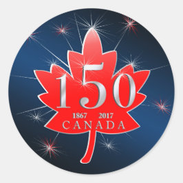 Canada 150-jarige feestdag ronde sticker
