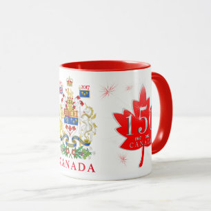 Canada 150 Maple Leaf Fireworks Coat of Arms Mok