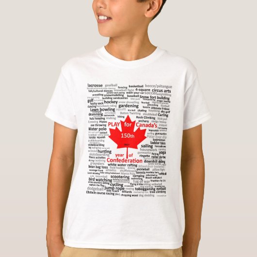 Canada 150 Play Kinder T-Shirt (Voorkant)