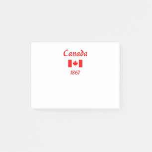 Canada 1867 Old Balthazar Font Flag Dark Color Post-it® Notes