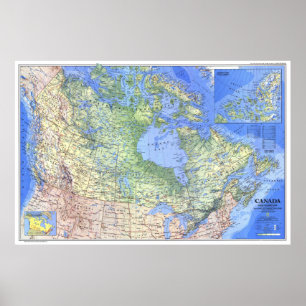 "Canada: 1985 - Gedetailleerde kaart ... Poster