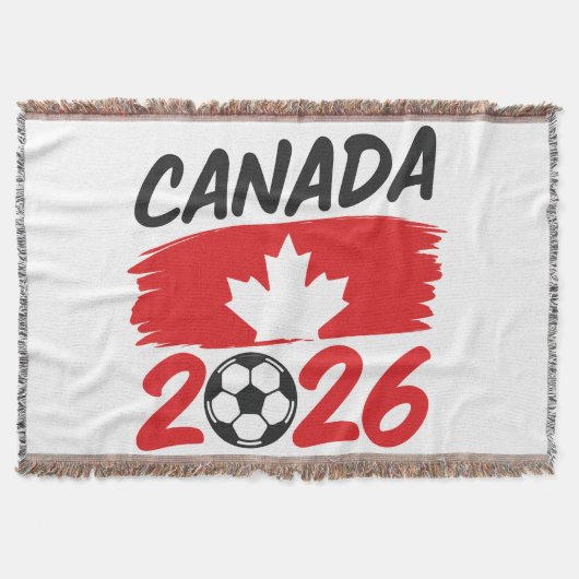 Canada 2026 Soccer Fan Design with Maple Leaf Deken (Voorkant)