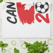Canada 2026 Soccer Fan Design with Maple Leaf Theedoek (Gevouwen)