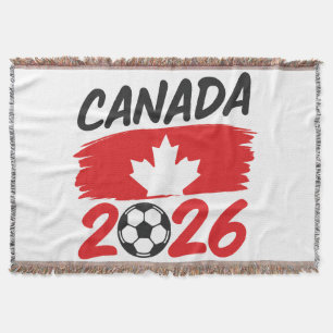 Canada 2026 Voetbalfan Design met Esdoornblad Deken