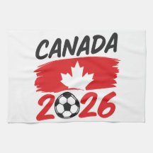 Canada 2026 Voetbalfan Design met Esdoornblad