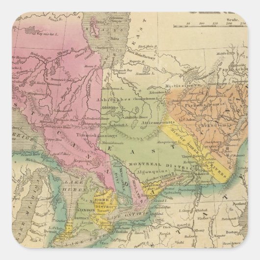 Canada 2 vierkante sticker (Voorkant)