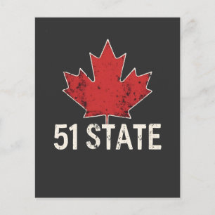 Canada 51e staat Trump Amerikaanse en Canadese vla Flyer